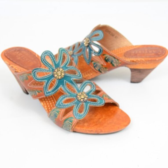 L'Artiste by Spring Step Carlina Flowers Slip On Sandals Size 41 US10 - Picture 6 of 11